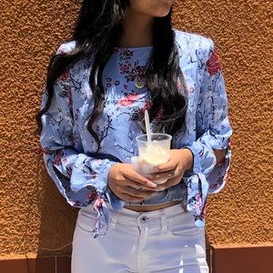 Floral Satin Top